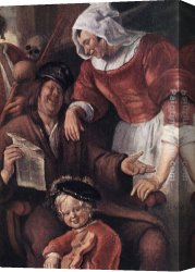 Merry Canvas Paintings - A Merry Party [detail #1] by Jan Steen